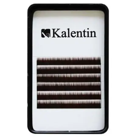 Kalentin Extensión de Cejas Planas Negras 6mm